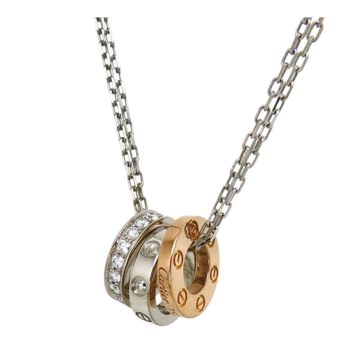 CARTIER 
ラブ スリーフープ ダイヤモンド ネックレス