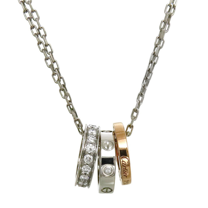 CARTIER 
ラブ スリーフープ ダイヤモンド ネックレス