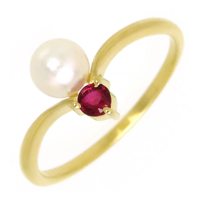 MIKIMOTO 
ベビーパール ルビー リング