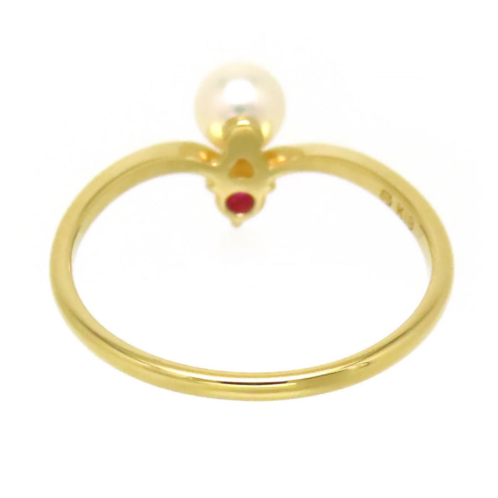 MIKIMOTO 
ベビーパール ルビー リング