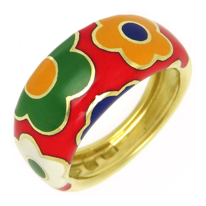 Ponte Vecchio 
エナメル マルチフラワー リング