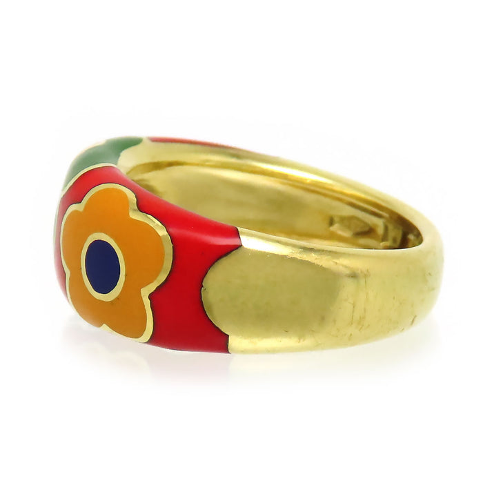 Ponte Vecchio 
エナメル マルチフラワー リング