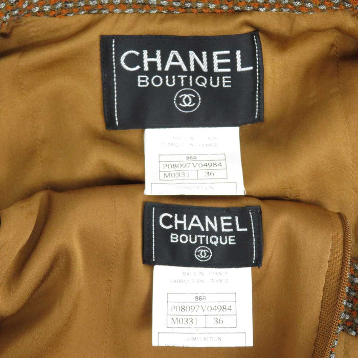 CHANEL 
COCO CC ココボタン 96A ゴールドカラー金具 
ココマーク ヴィンテージ セットアップ