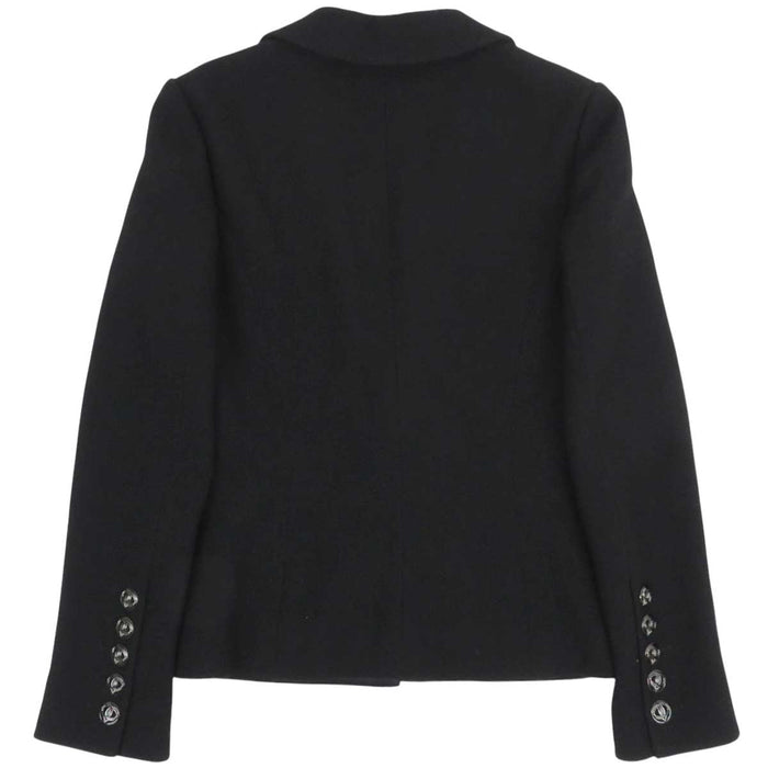 CHANEL 
COCO CC bottone 09C rever di seta 
marchio Coco giacca di lana