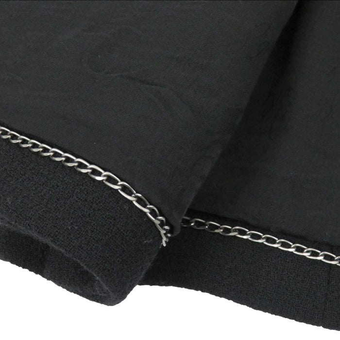 CHANEL 
COCO CC bottone 09C rever di seta 
marchio Coco giacca di lana