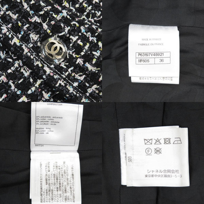 CHANEL 
COCO CC bottone logo 
marchio Coco giacca in tweed