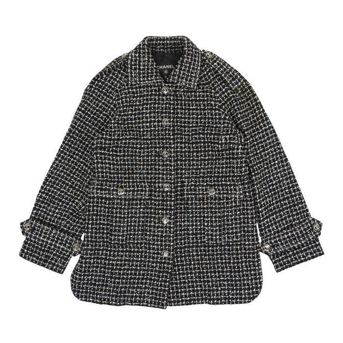 CHANEL 
COCO CC bottone logo 
marchio Coco giacca in tweed