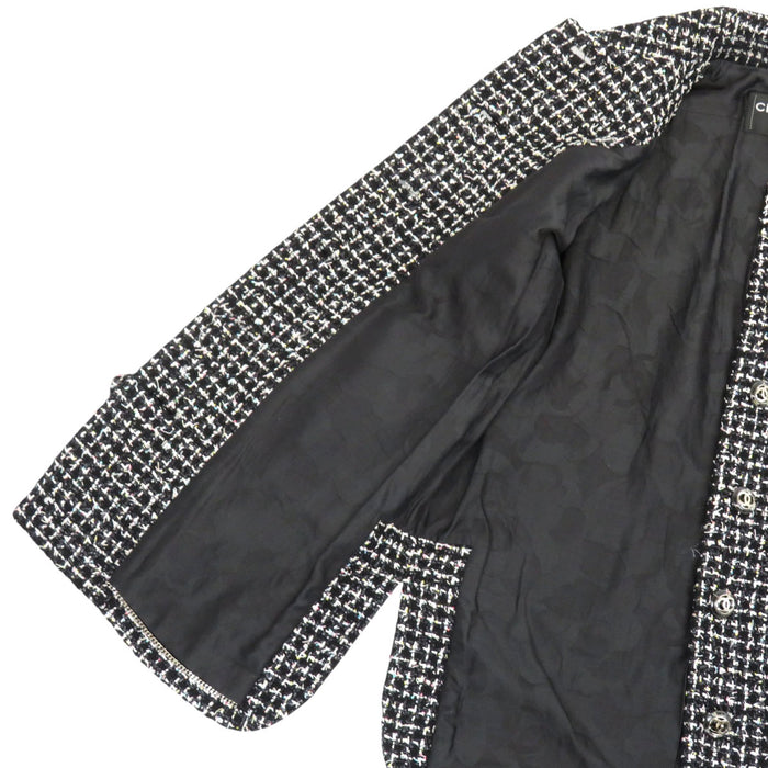 CHANEL 
COCO CC bottone logo 
marchio Coco giacca in tweed