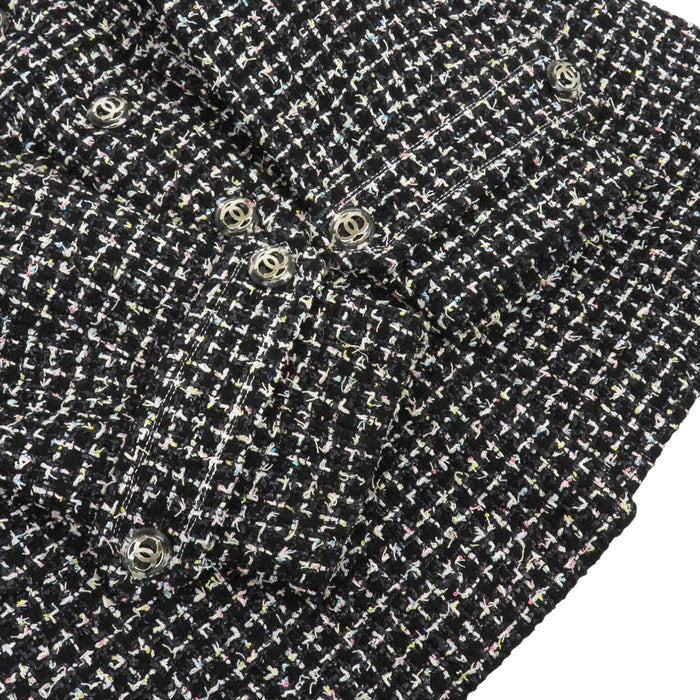 CHANEL 
COCO CC bottone logo 
marchio Coco giacca in tweed