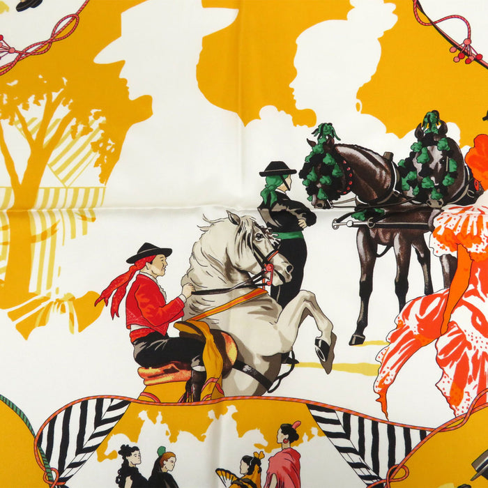 HERMES
Silk Large Square Carriage
Carré 90 FERIA DE SEVILLA Seville Holiday Scarf