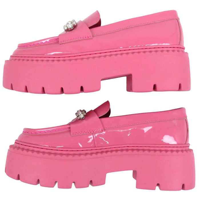 JIMMY CHOO 
パテント ビジュー レザー 厚底 
Bryer ブライアー ローファー