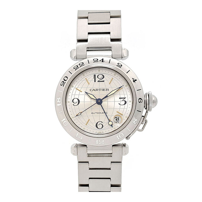 CARTIER Pasha C de Cartier Watch Overhauled With Box and Warranty Card