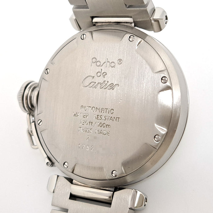 CARTIER Pasha C de Cartier Watch Overhauled With Box and Warranty Card