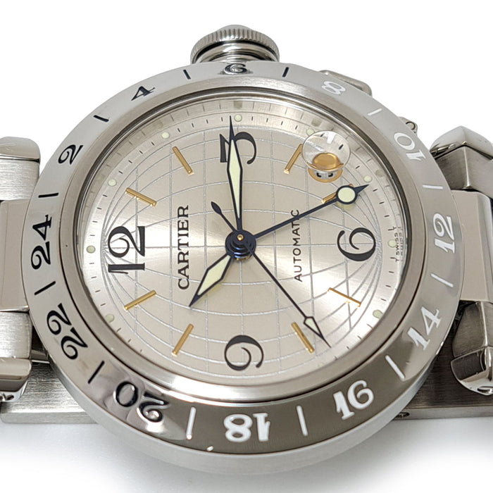 CARTIER Pasha C de Cartier Watch Overhauled With Box and Warranty Card