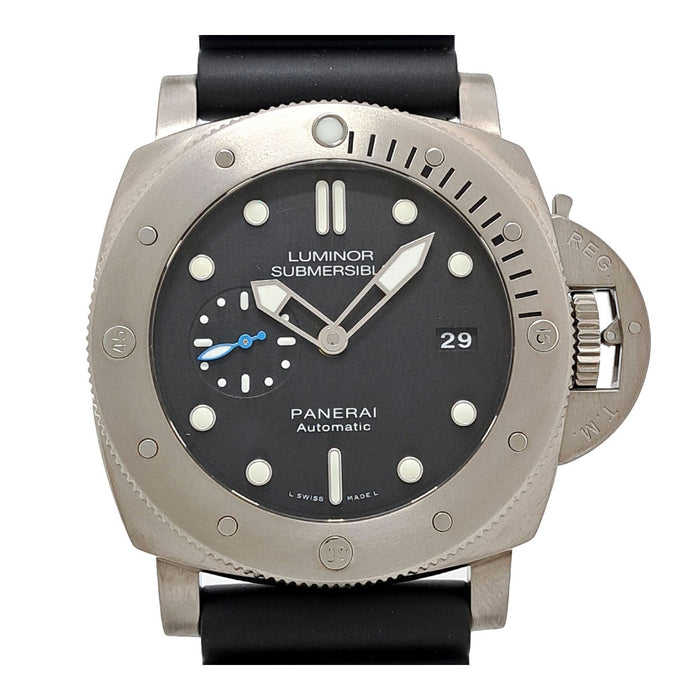 OFFICINE PANERAI Luminor Submersible 3 Days Titanium With Box and Warranty Card