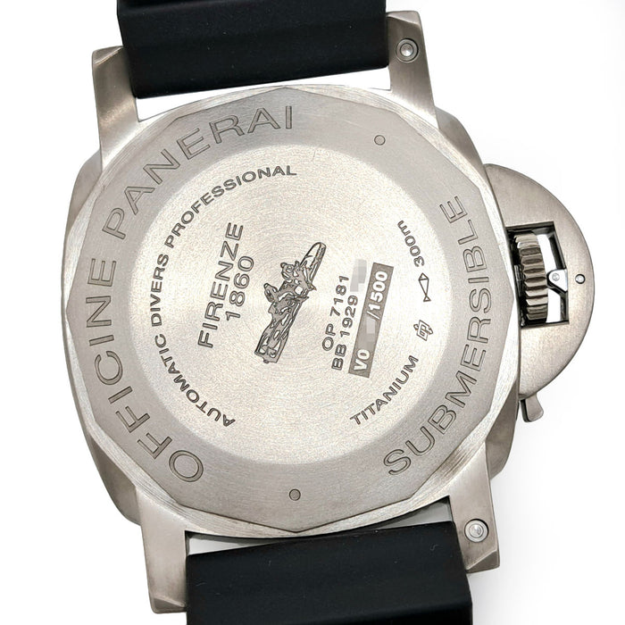 OFFICINE PANERAI Luminor Submersible 3 Days Titanium With Box and Warranty Card