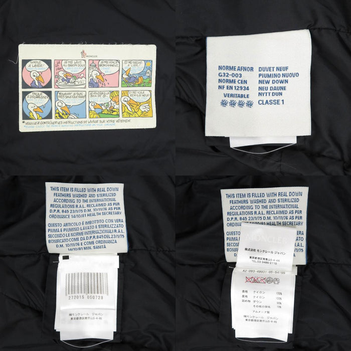 MONCLER 
ワッペン ダブルジップ ハイネック フード ナイロン 
FLAMMETTE フラメッテ ダウンコート