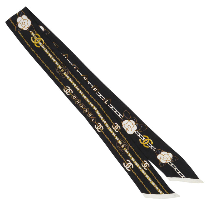 CHANEL 
COCO CC ロゴ チェーン シルク 
ココマーク カメリア スカーフ