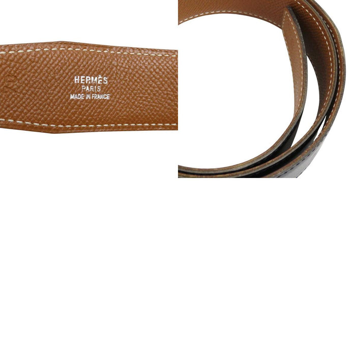 HERMES 
アッシュ □A刻印 シルバーカラー金具 
H バックル リバーシブル レザー ベルト 32MM