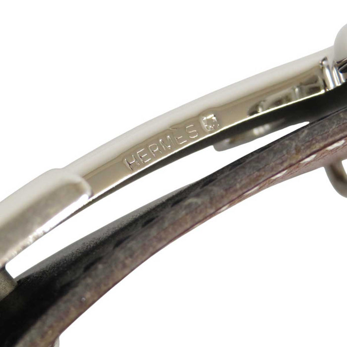 HERMES 
アッシュ □A刻印 シルバーカラー金具 
H バックル リバーシブル レザー ベルト 32MM