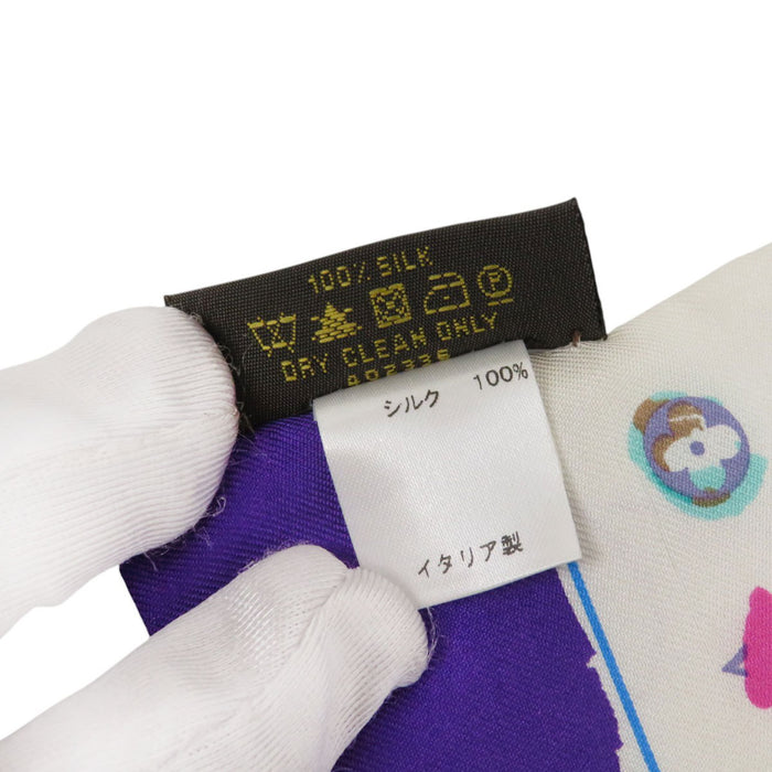 LOUIS VUITTON 
LV シルク 
バンドー モノグラム スプラッシュ スカーフ