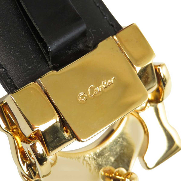 CARTIER 
ゴールドカラー金具 
ダブルC ロゴ ベルト