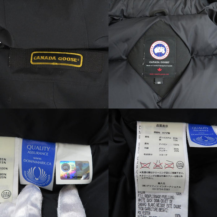 CANADA GOOSE 
ワッペン フード コヨーテ 
ファー ダウンジャケット