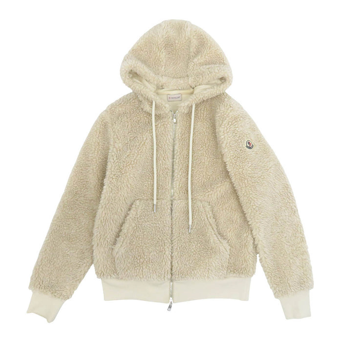 MONCLER 
ワッペン ダブルジップ 2023年製 
バックロゴ エンブロイダリー ボア ジップアップ パーカー