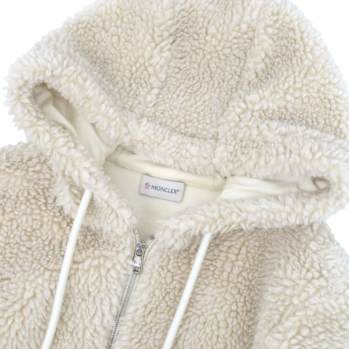 MONCLER 
ワッペン ダブルジップ 2023年製 
バックロゴ エンブロイダリー ボア ジップアップ パーカー