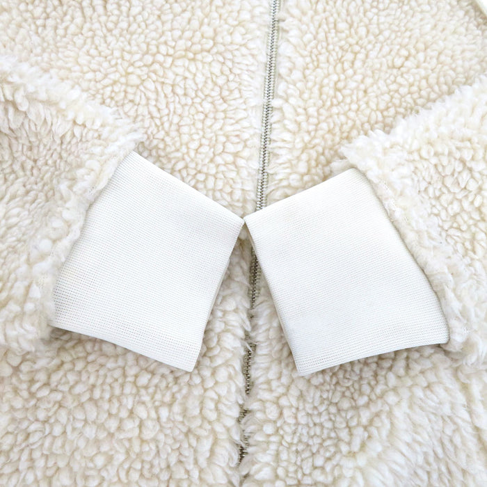 MONCLER 
ワッペン ダブルジップ 2023年製 
バックロゴ エンブロイダリー ボア ジップアップ パーカー