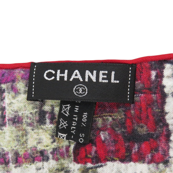CHANEL 
COCO CC ロゴ スカーフ 大判 シルク 
ココマーク ツイード柄 スカーフ