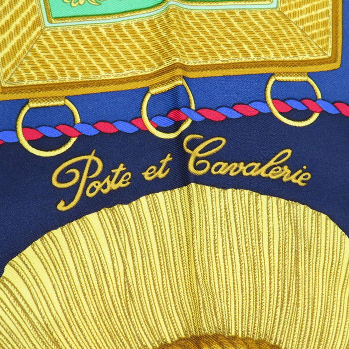 HERMES 
シルク 大判 
カレ 90 Poste et Cavalerie サーベル飾り袋 スカーフ