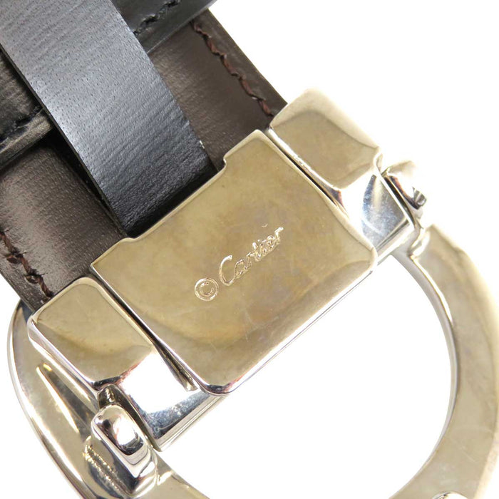 CARTIER
Cintura reversibile Panthère
in pelle con fibbia color argento