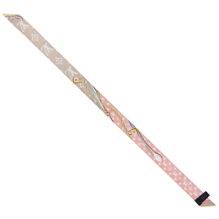 路易威登
LV 标志 挂锁 图案 丝绸 细长围巾 BB 终极 围巾
单色印花