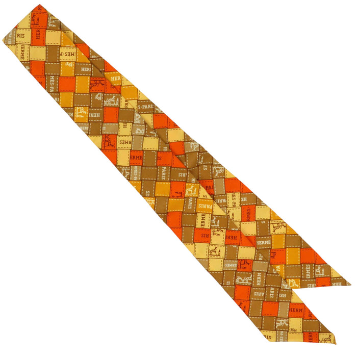 HERMES 
Twilly シルク 馬車 
ツイリー Bolduc au Carre ボルデュック スカーフ