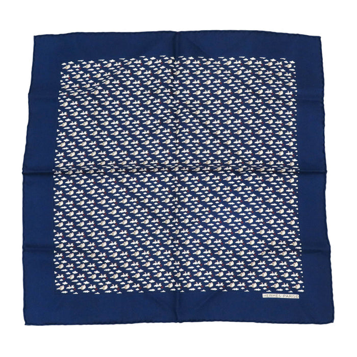 HERMES 
シルク 鳥 雲 トランク 
ガヴロッシュ スカーフ