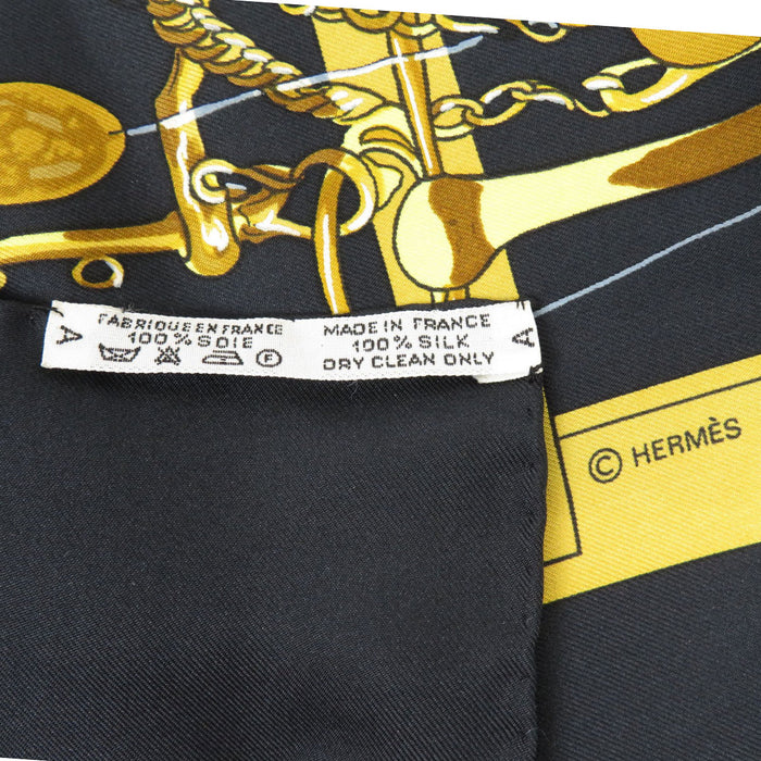 HERMES 
スカーフ 大判 シルク 
カレ 90 MORS＆FILETS 馬具とビット