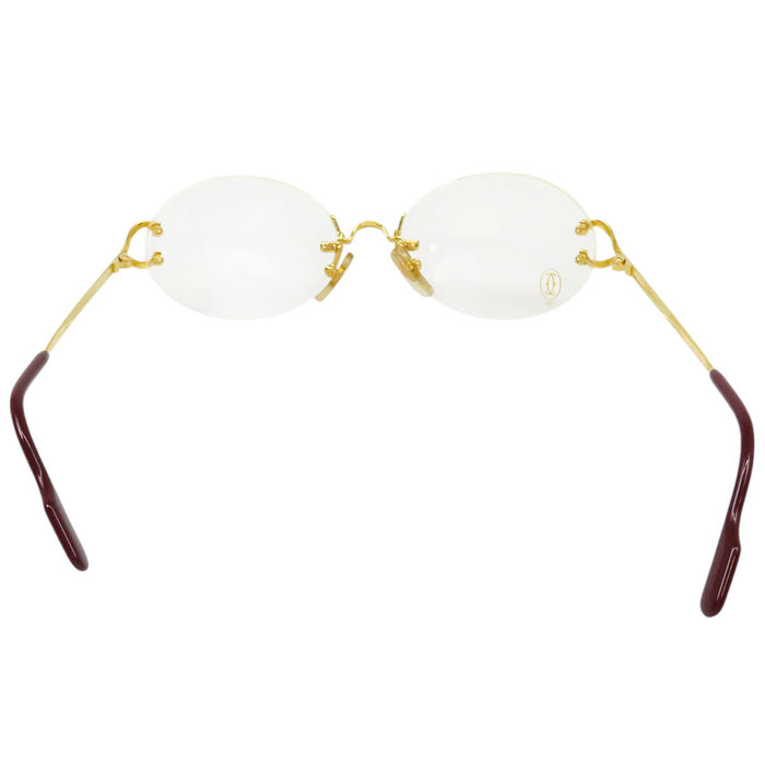 CARTIER 
ロゴ 
リムレス ツーポイント アイウェア