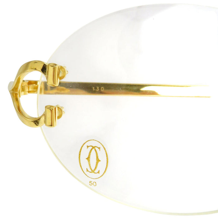 CARTIER 
ロゴ 
リムレス ツーポイント アイウェア