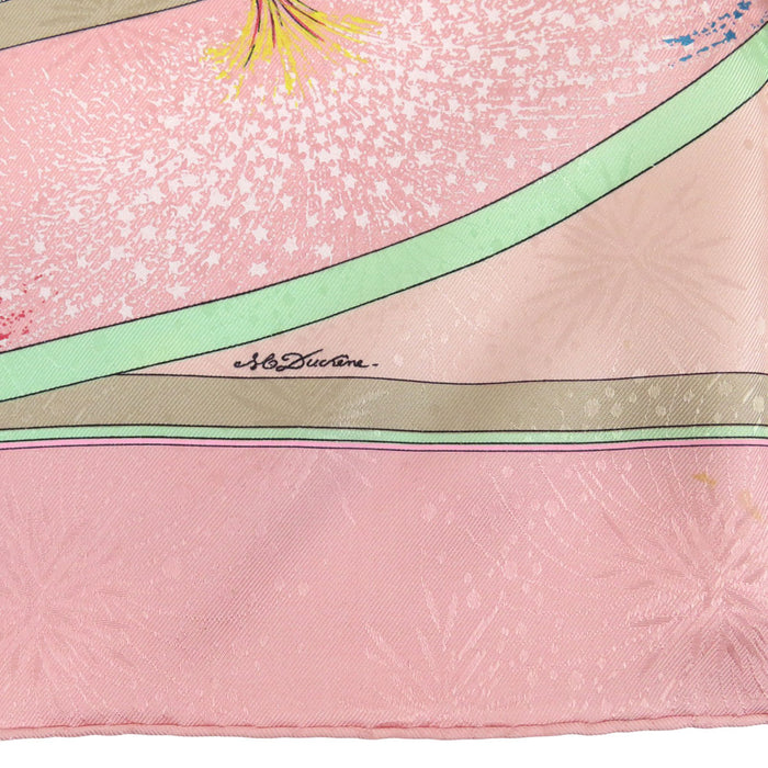 HERMES 
Logo large silk 
Carré 90 FEUX D’ARTIFICE Art of fireworks