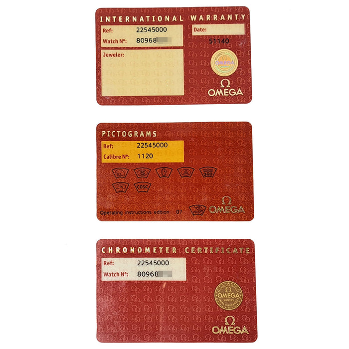 OMEGA Seamaster Professional 300M with Warranty Card