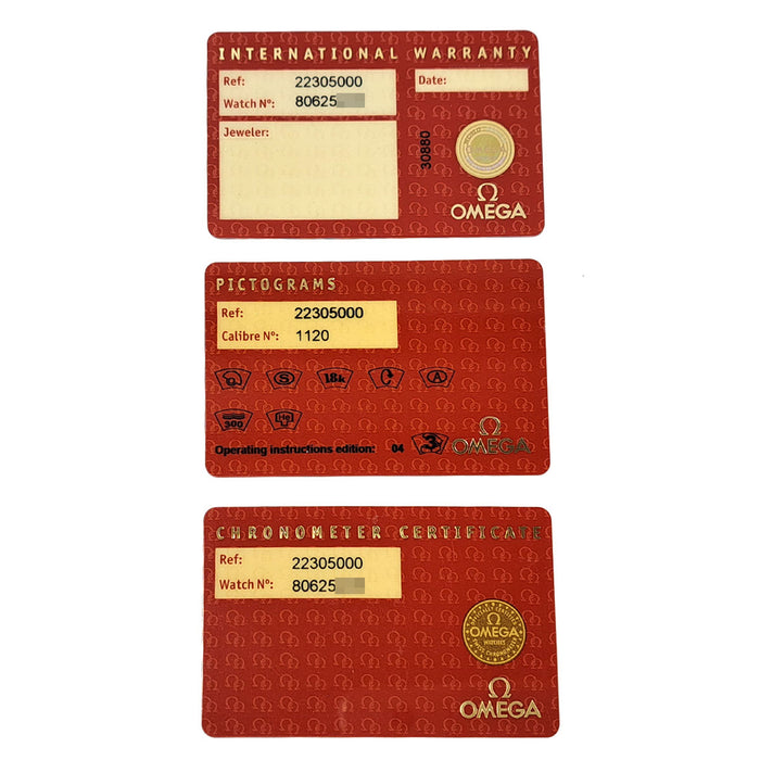 OMEGA Seamaster Professional 300M with Warranty Card