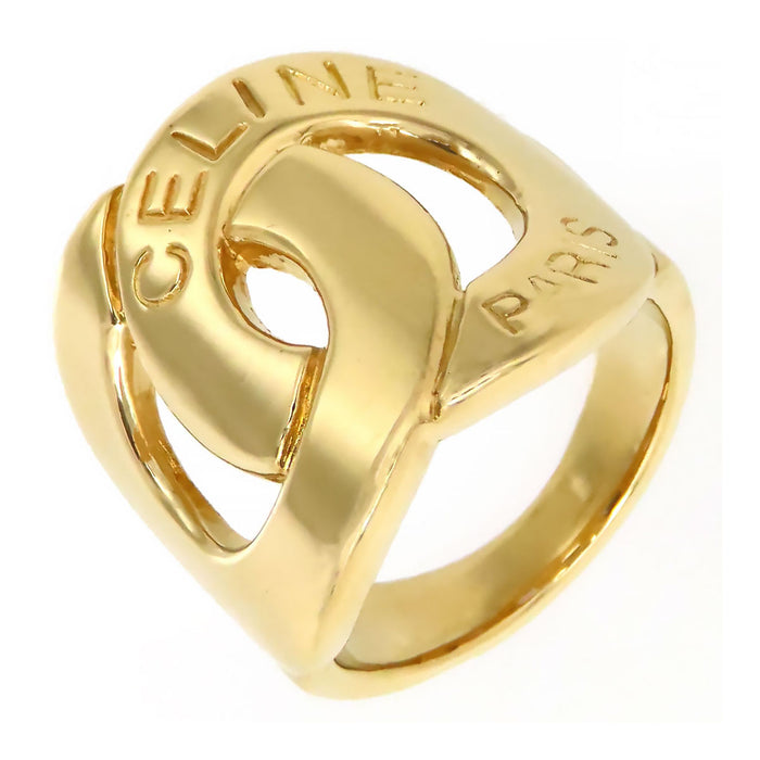 CELINE Logo Double Circle Ring
