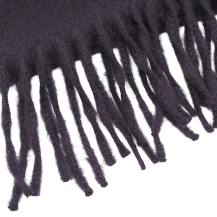 HERMES 
フリンジ 
ロゴ エンブロイダリー カシミヤ マフラー