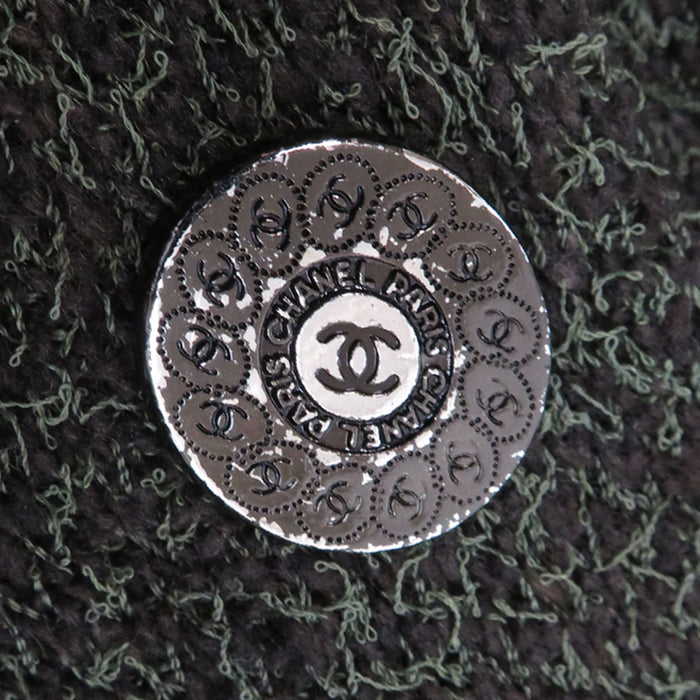 CHANEL  
97A Vintage COCO CC Coco Button  
Coco Mark Tweed Jacket
