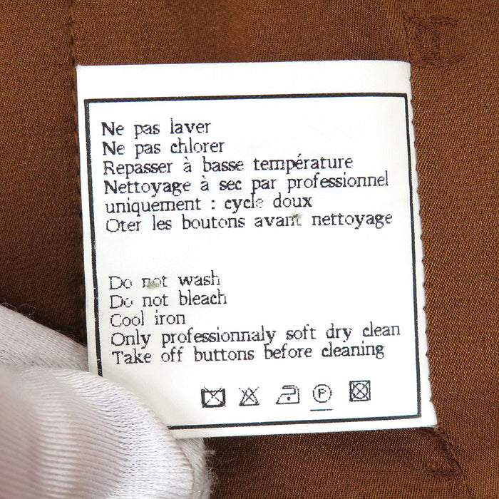 CHANEL 
96A COCO CC Coco Button Wool 
Coco Mark Gri-poire Button Tweed Coat