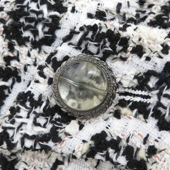 CHANEL 
COCO CC manica a tre quarti 
camelia tweed monospalla abito