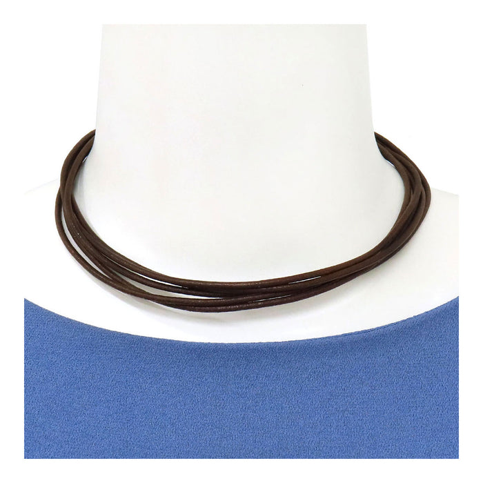 BVLGARI 5-Strand Leather Cord Necklace