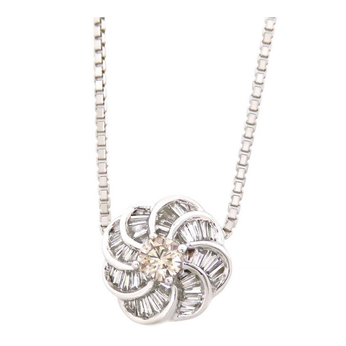 TASAKI 
フラワー ダイヤモンド ネックレス