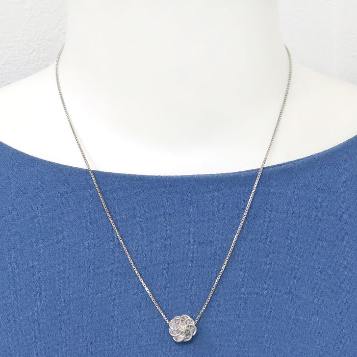 TASAKI 
フラワー ダイヤモンド ネックレス